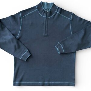 Cutter & Buck Blue Quarter-Zip Pullover Sweater Mens XL